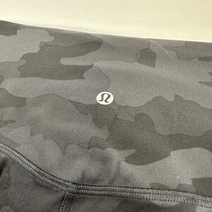 Lululemon Leggings Black Grey Camo Women's 8